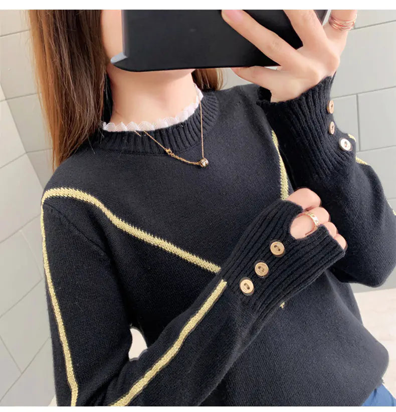 Women's Loose Knit Sweater for Fall/Winter Fashion