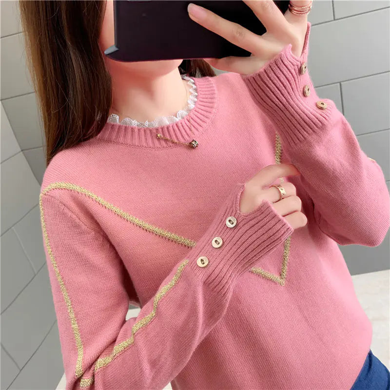 Women's Loose Knit Sweater for Fall/Winter Fashion