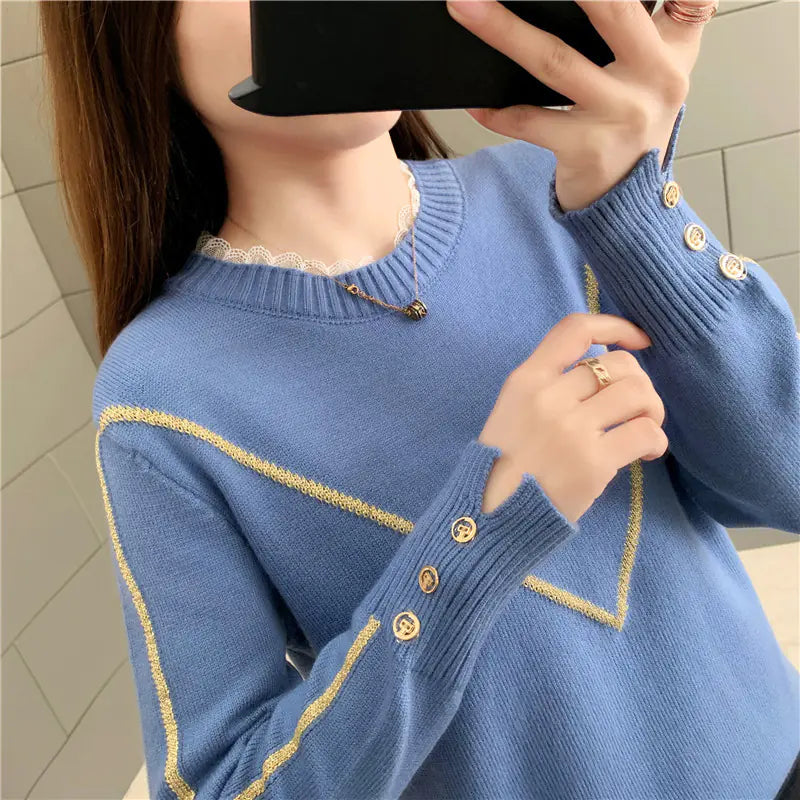 Women's Loose Knit Sweater for Fall/Winter Fashion