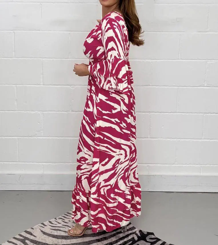 2023 Fall/Winter Women's Casual Printed Dress