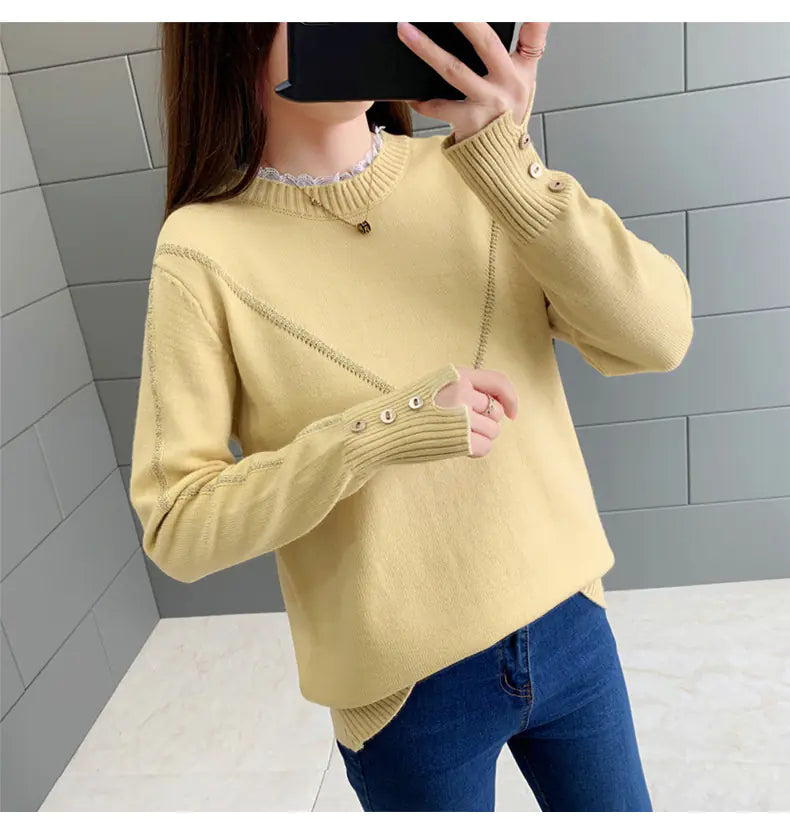 Women's Loose Knit Sweater for Fall/Winter Fashion