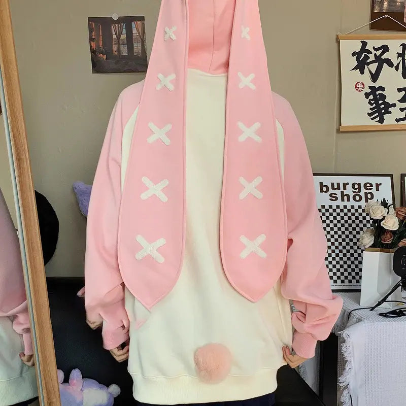 Cute Women's Casual Loose Hooded Sweater for Fall/Winter
